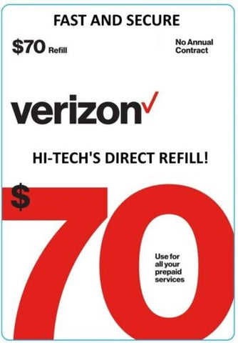 VERIZON $70 PLAN UNLIMITED TALK, TEXT & DATA