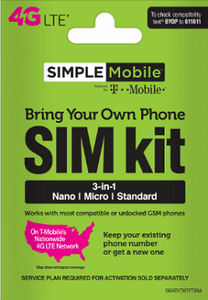 SimpleMobile Sim Card(Bring your own Phone)