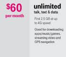 T-Mobile $60 Monthly refill